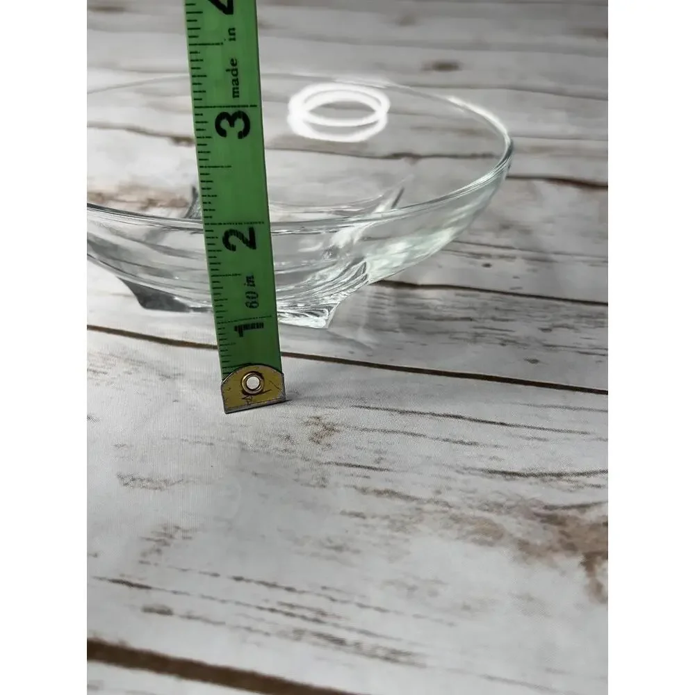Hazel-Atlas Colony‎ Clear Square Base 60s Glass Bowl Set of 4